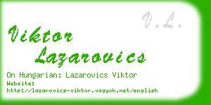 viktor lazarovics business card